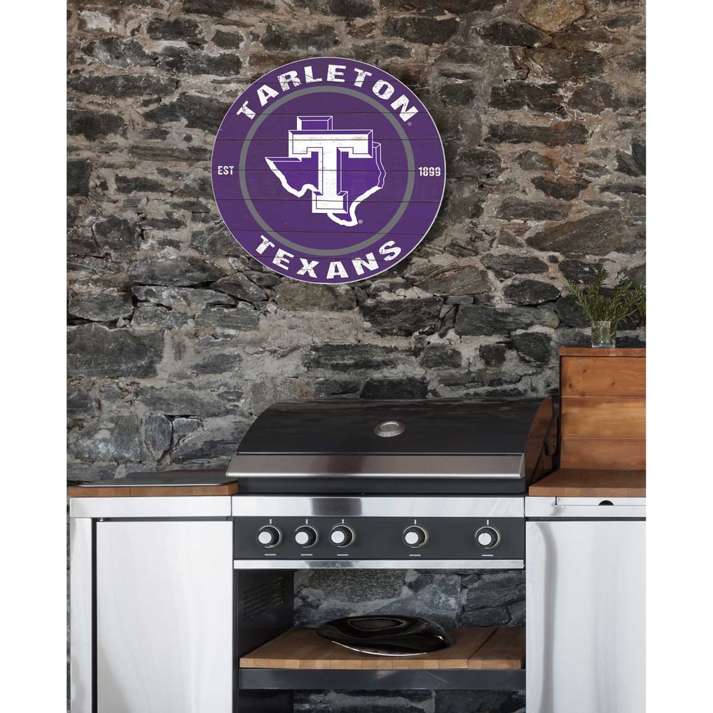 Tarleton State Texans 20'' x 20'' Indoor/Outdoor Team Color Circle Sign