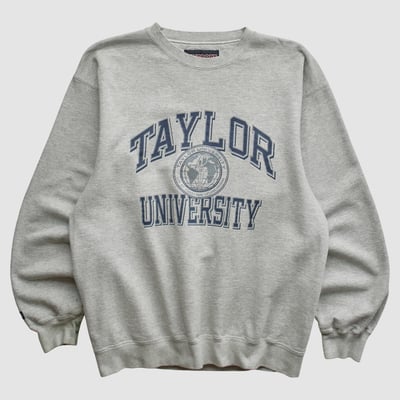 Taylor Trojans Jansport 90s Pullover Sweatshirt - Heather Gray - L by Fanatics Real Vintage