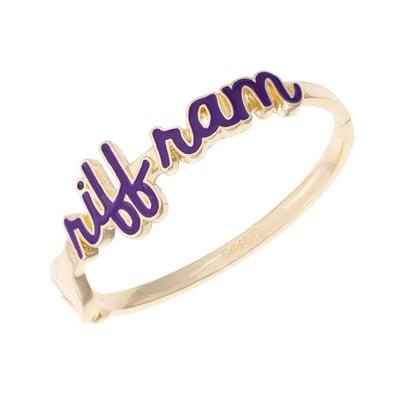 TCU Horned Frogs CANVAS Style Cursive Hinge Bangle