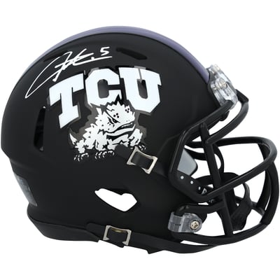 LaDainian Tomlinson TCU Horned Frogs Autographed Fanatics Authentic Riddell Black Matte Speed Mini Helmet