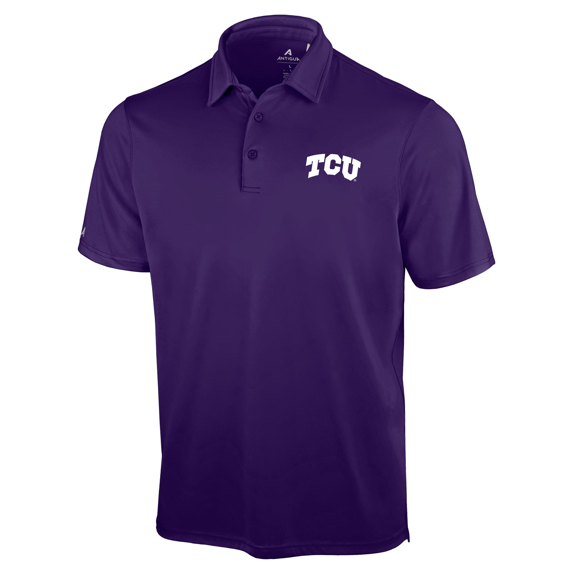 Polo Antigua violet pour homme TCU Horned Frogs Unshakeable Solid