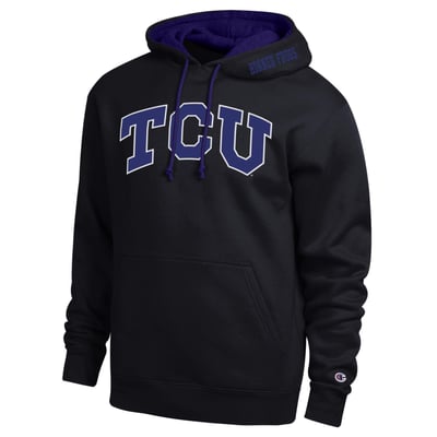  TCU Horned Frogs Champion Arch Tackle Twill Hoodie - Black
