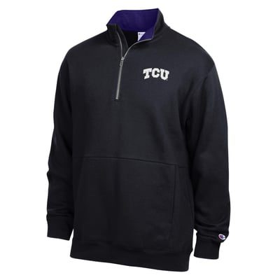 TCU Horned Frogs Champion Fleece Quarter-Zip Pullover - Black