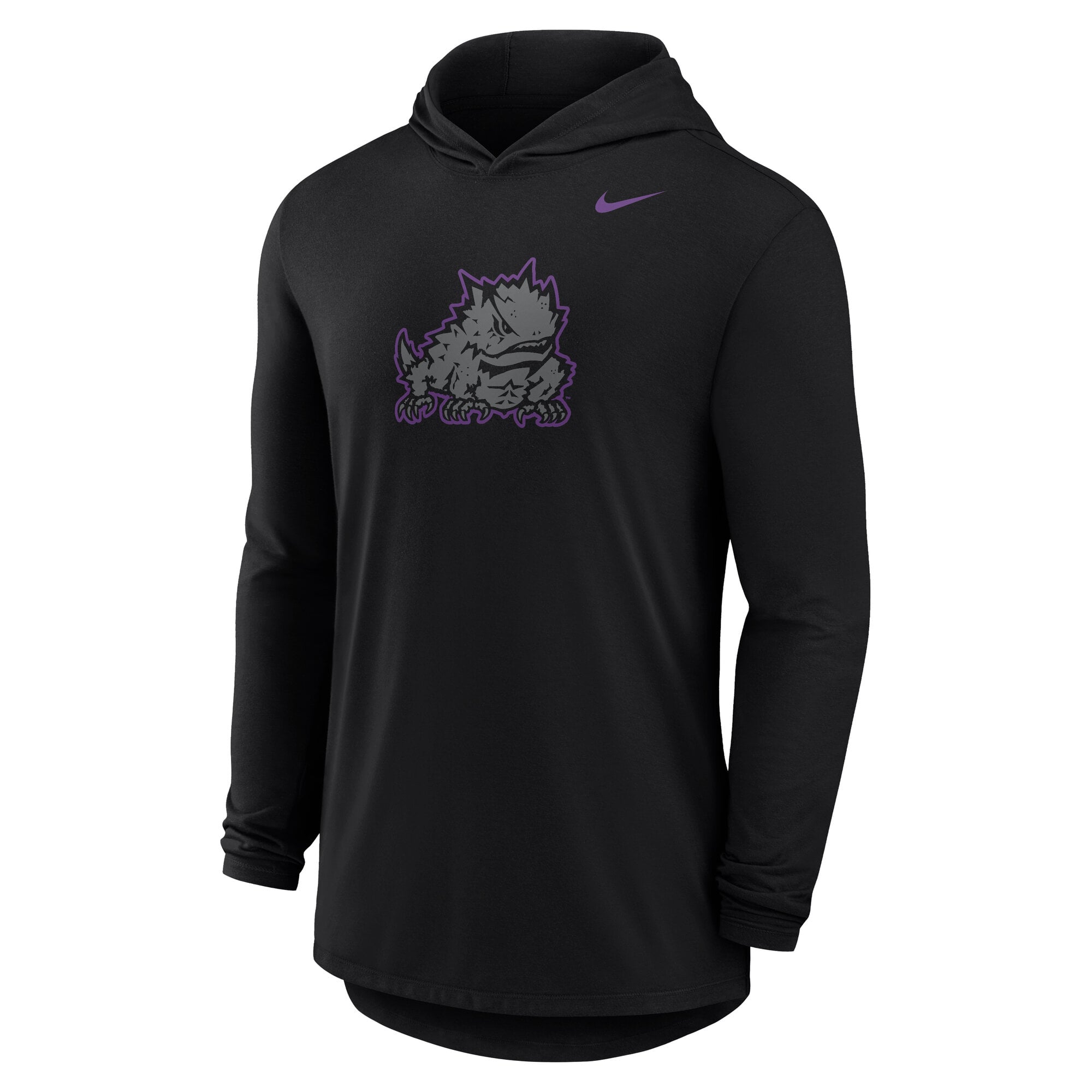 Men's Nike Black TCU Horned Frogs Color Pop Performance Hoodie Long Sleeve T-Shirt