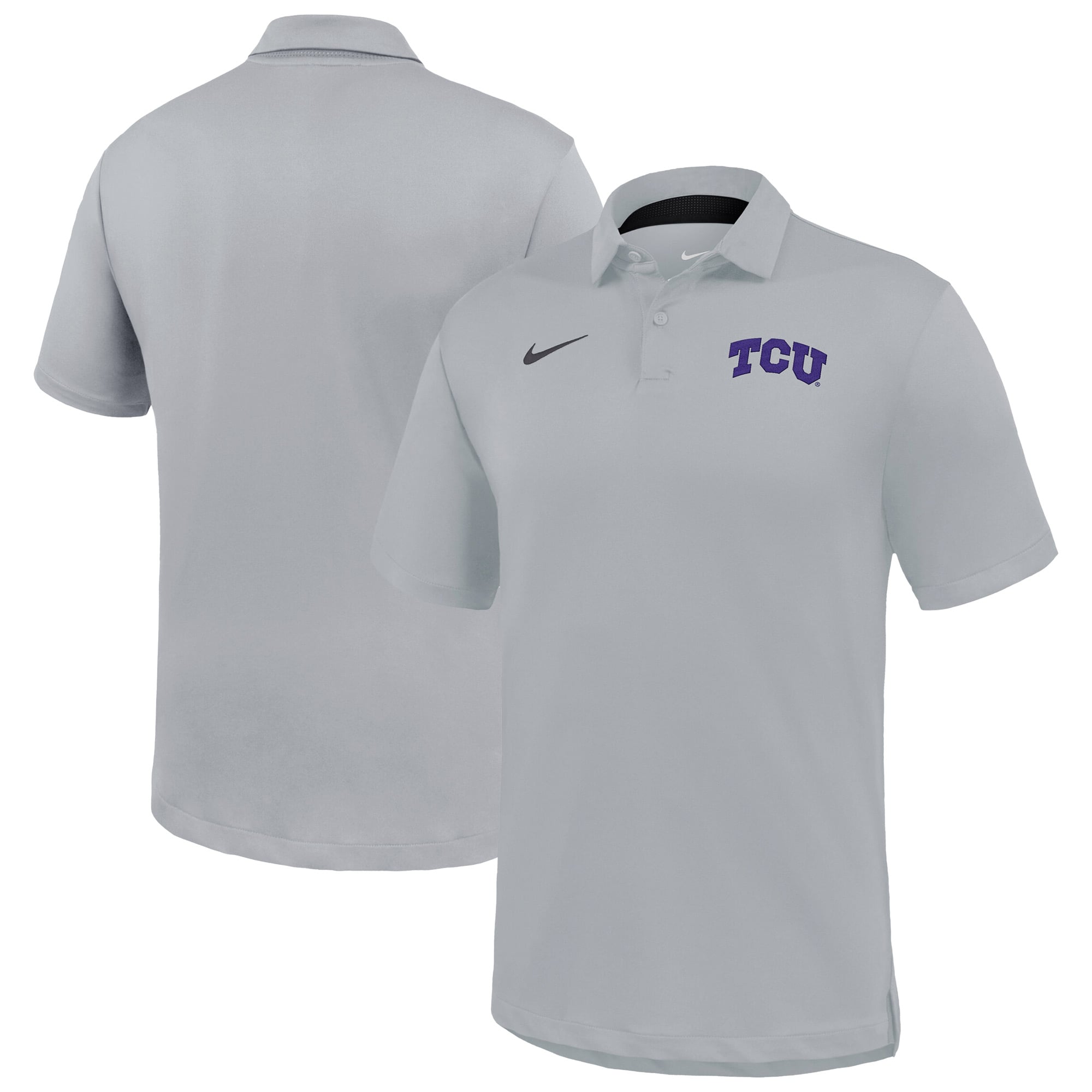 Polo de randonnée Nike Dri-FIT gris TCU Horned Frogs pour homme
