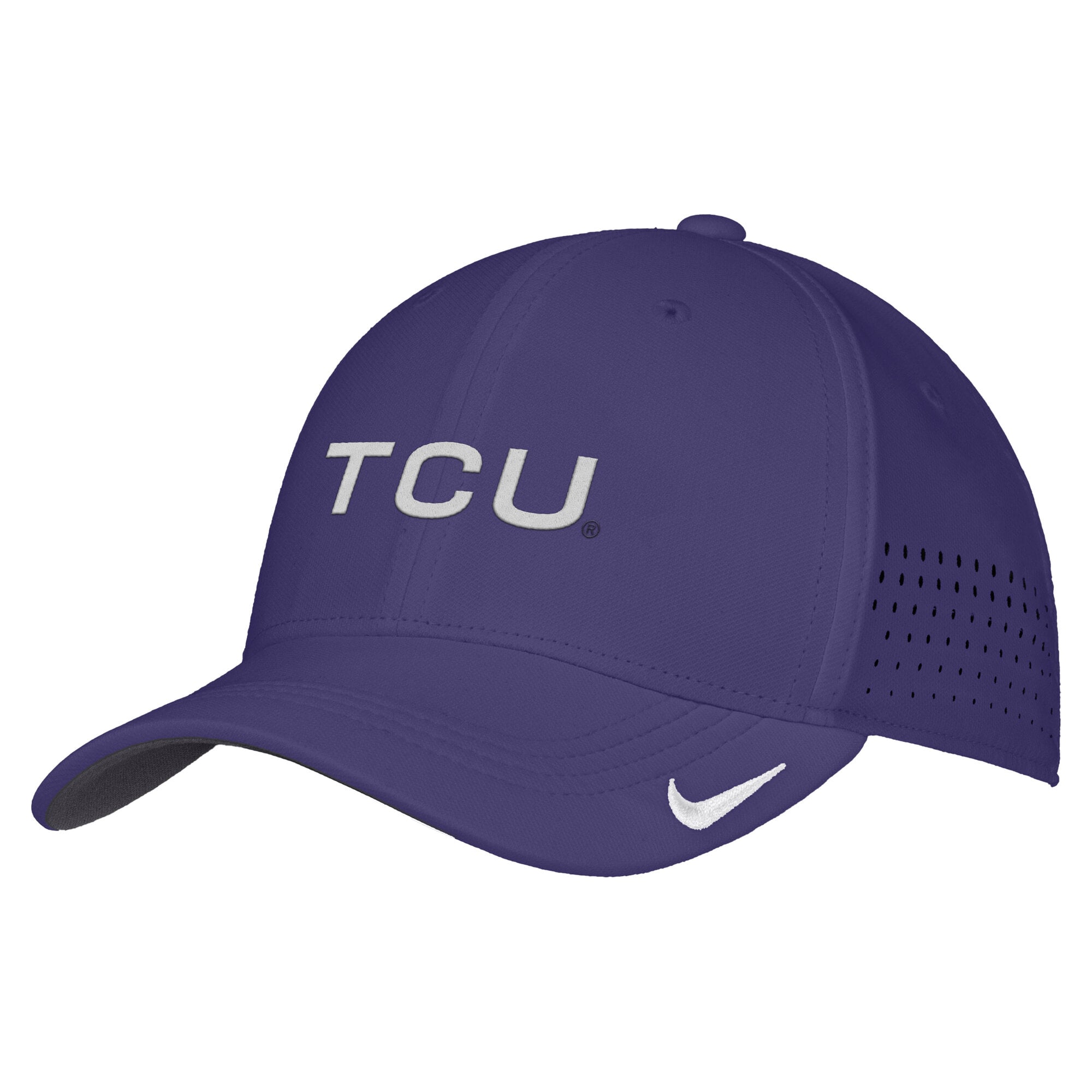 Casquette Nike TCU Horned Frogs violette pour homme, modèle 2026 On-Field AeroBill SwooshFlex Dri-FIT