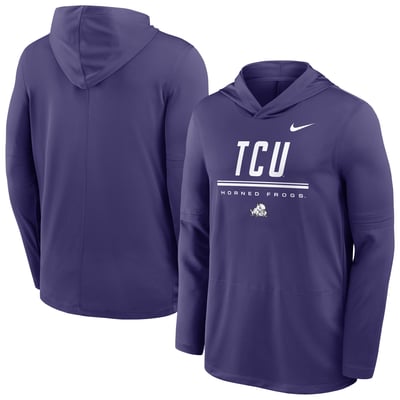 TCU Horned Frogs Nike 2026 Sideline Dri-FIT Lightweight Hooded Top - Purple