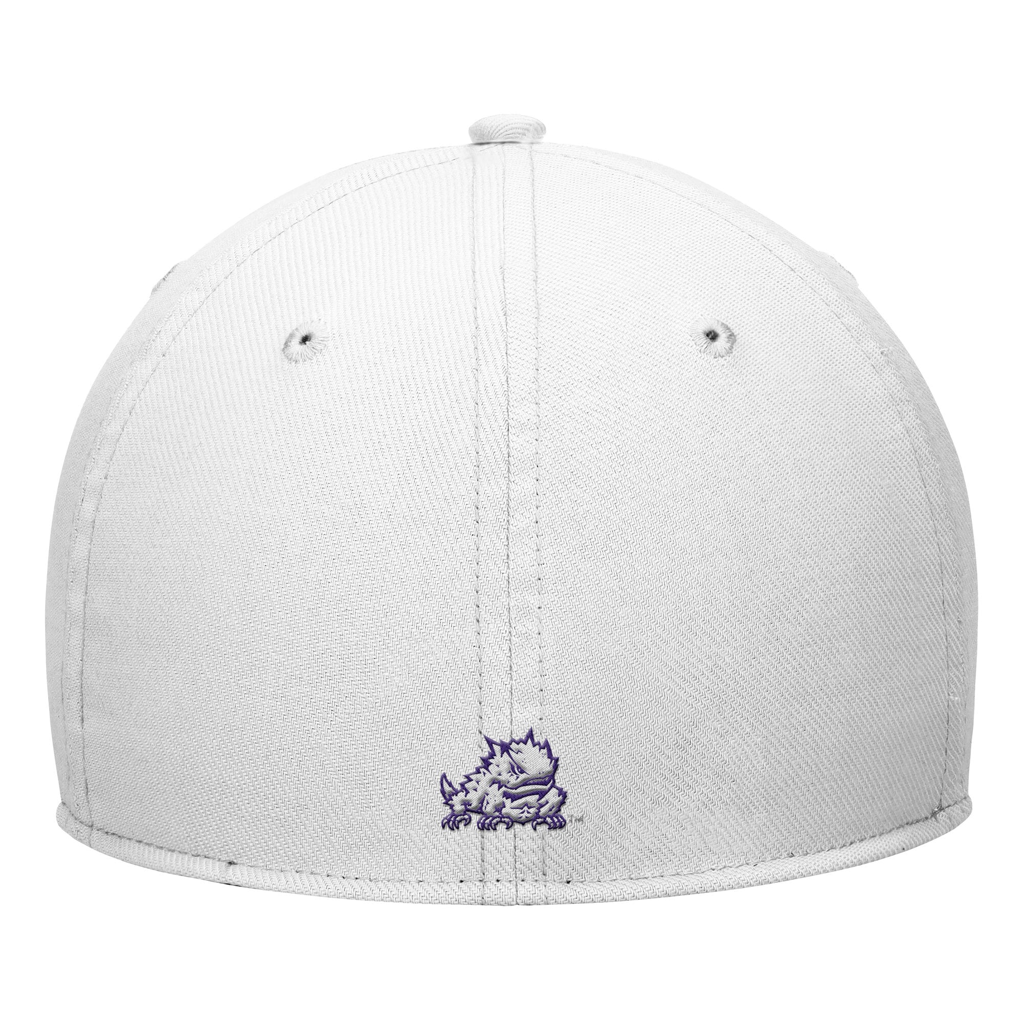 Casquette Nike TCU Horned Frogs Primetime SwooshFlex Dri-FIT blanche pour homme