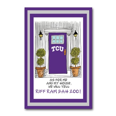 TCU Horned Frogs As For Me 12" x 18" Garden Flag