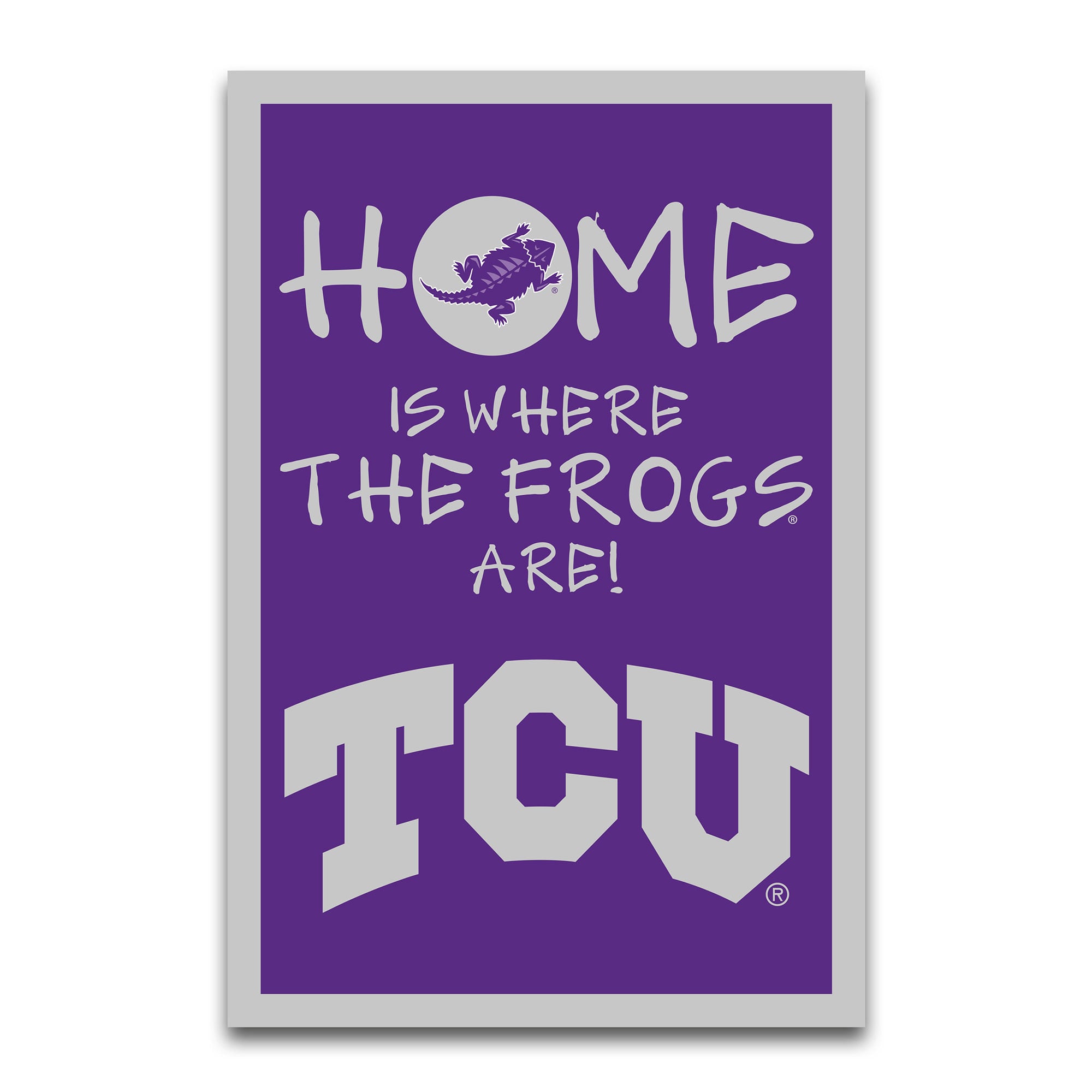 Drapeau de jardin TCU Horned Frogs « Home Is Where » (30 x 45 cm)
