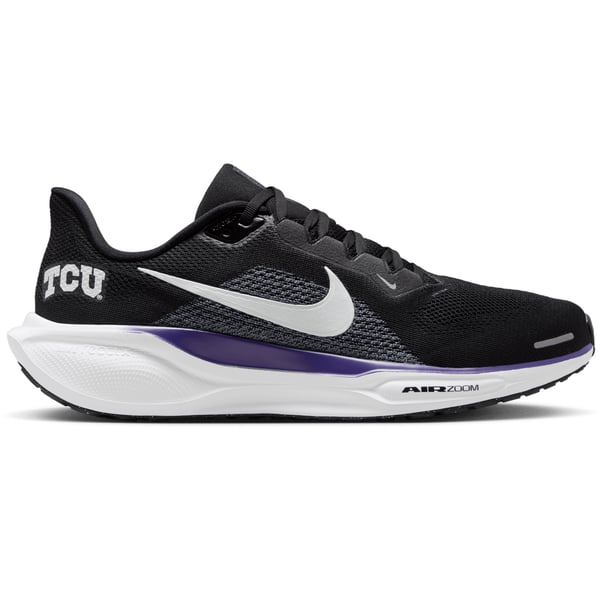 Unisex Nike Black TCU Horned Frogs Zoom Pegasus 41 Running Shoes display picture 1