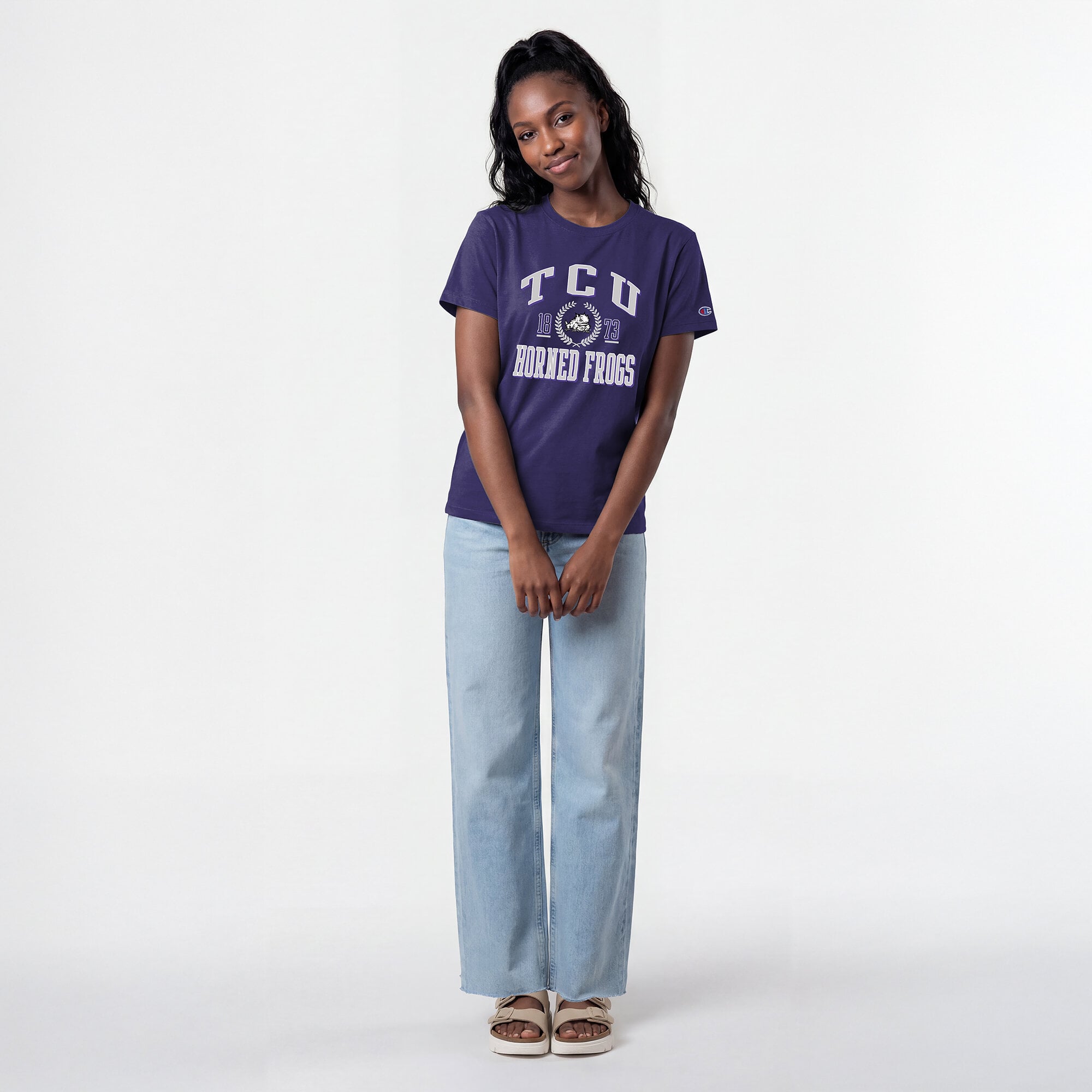 T-shirt de style vie violet Champion TCU Horned Frogs pour femmes