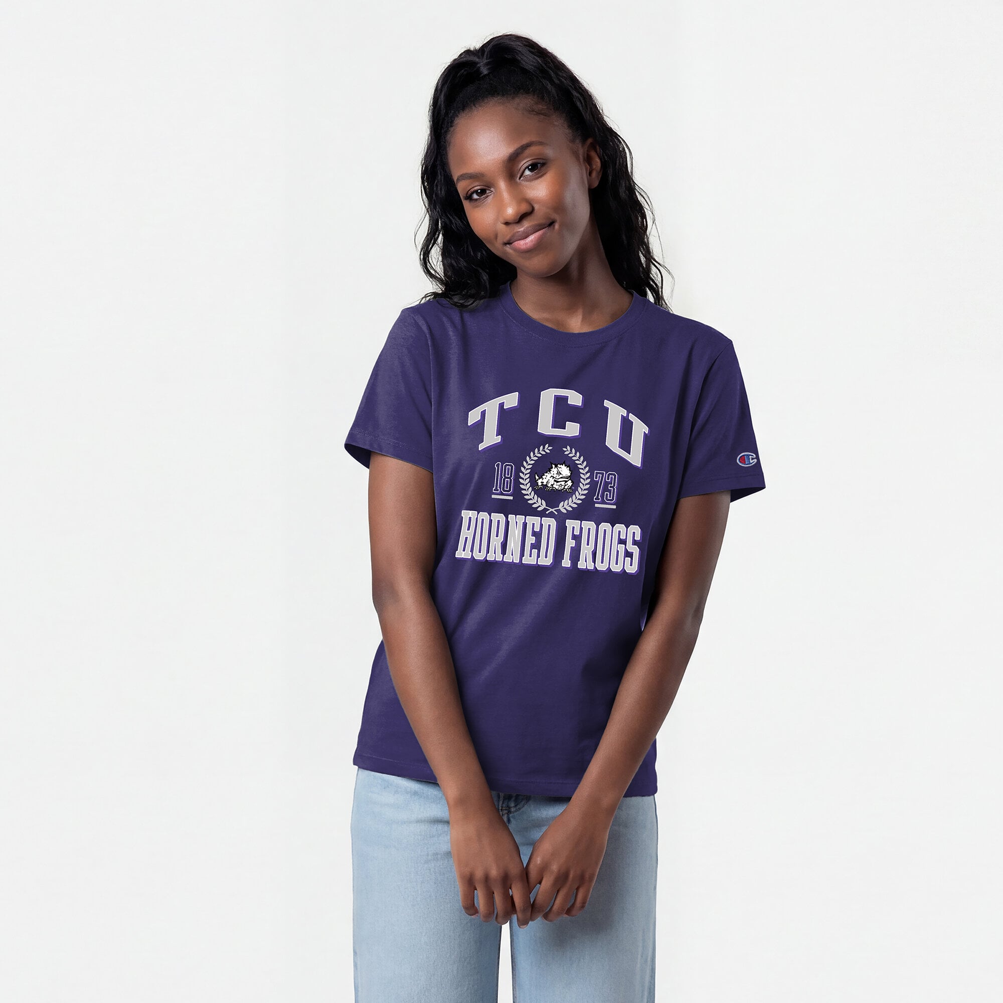 T-shirt de style vie violet Champion TCU Horned Frogs pour femmes