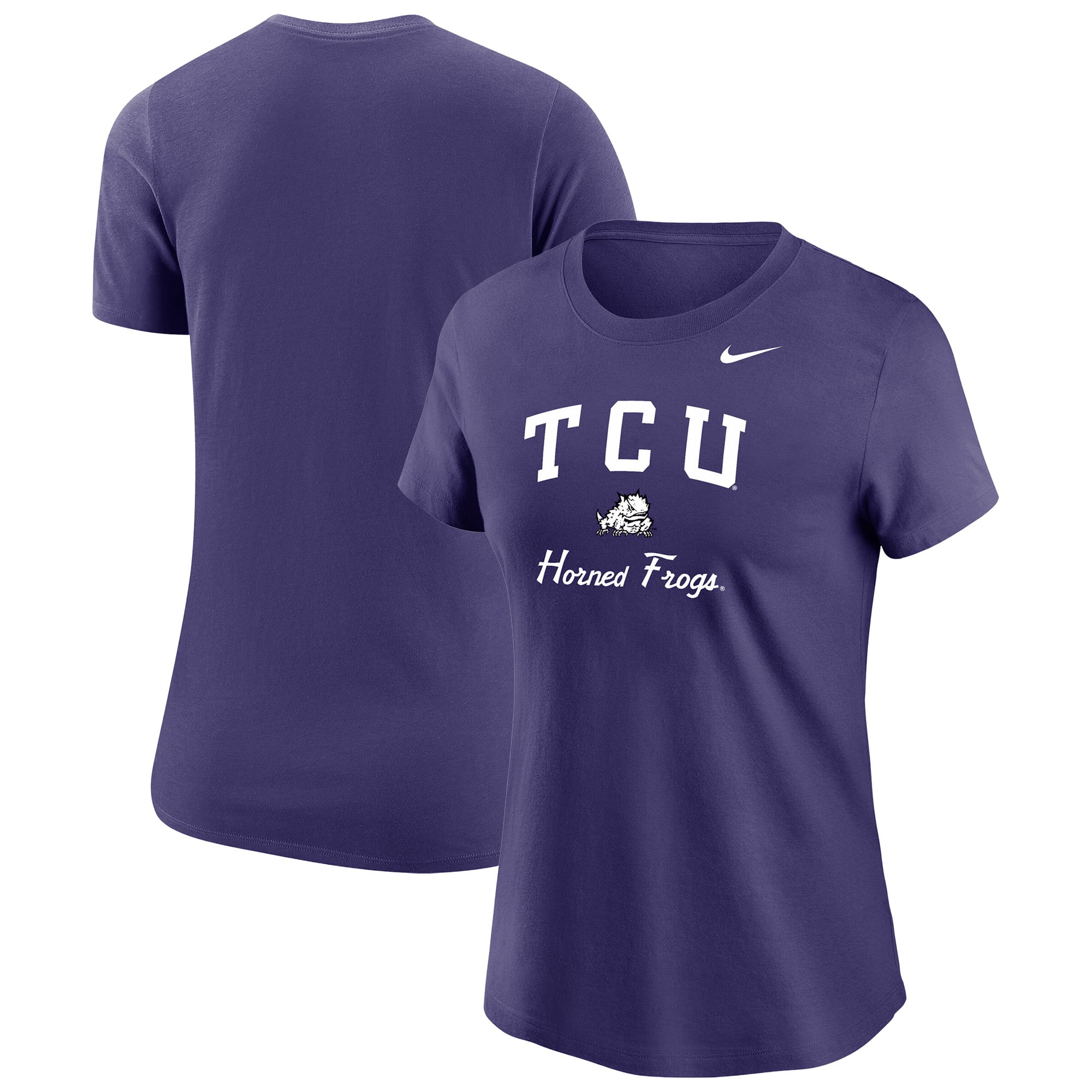 T-shirt Nike violet pour femmes, motif Horned Frogs de TCU