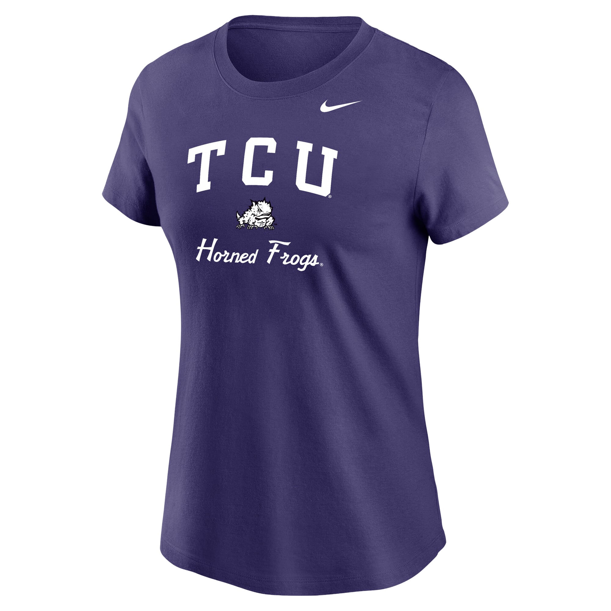 T-shirt Nike violet pour femmes, motif Horned Frogs de TCU
