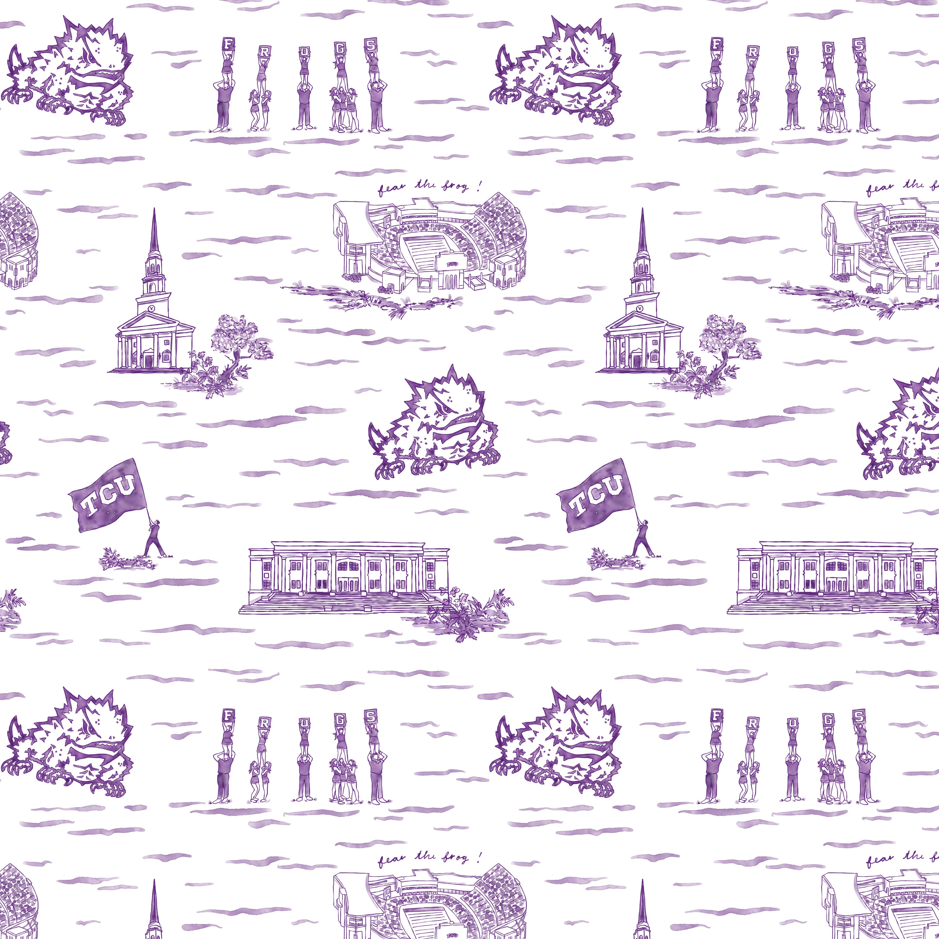 Women's Smith & Quinn White TCU Horned Frogs Toile Molly Skort