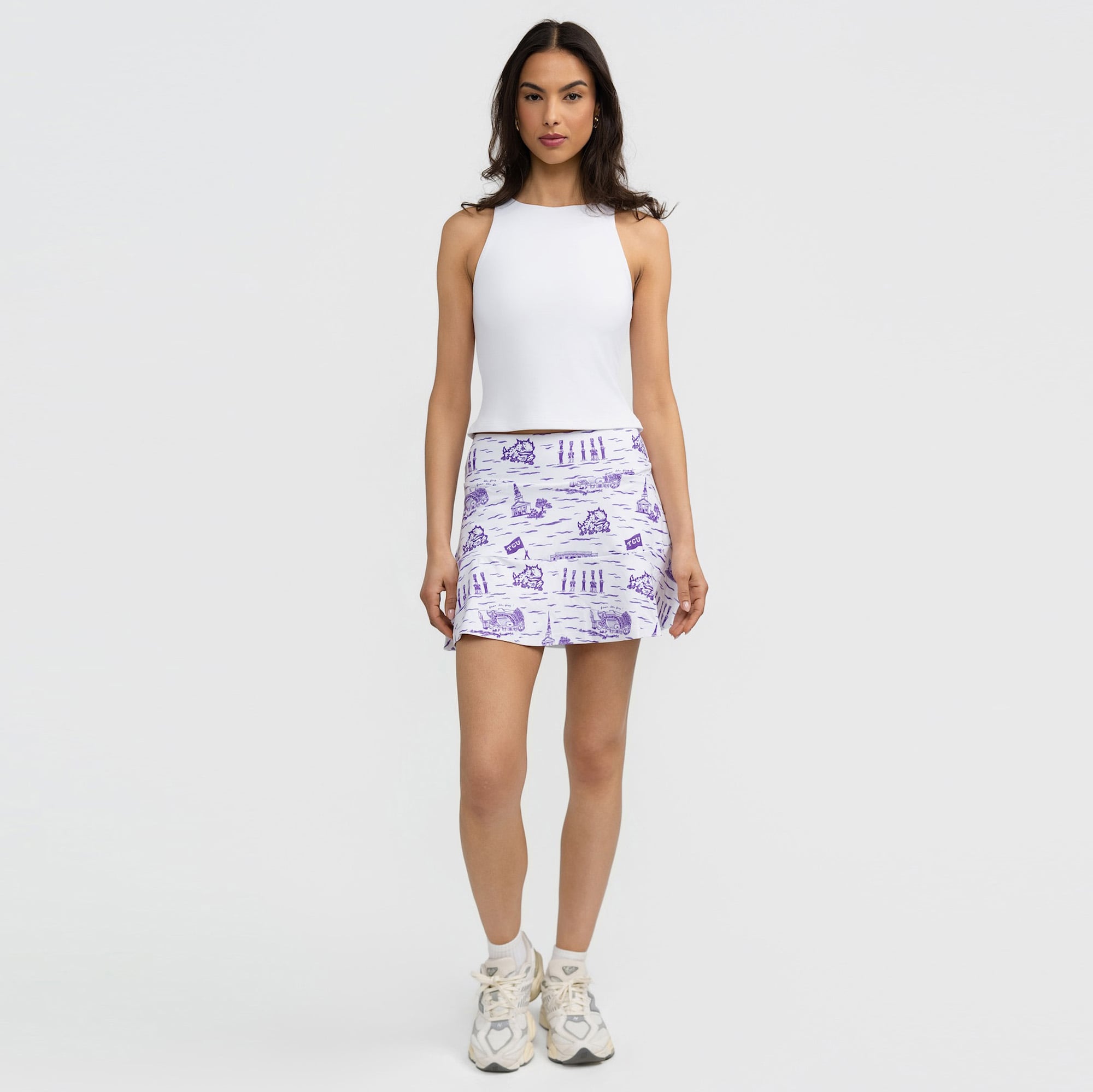 Women's Smith & Quinn White TCU Horned Frogs Toile Molly Skort