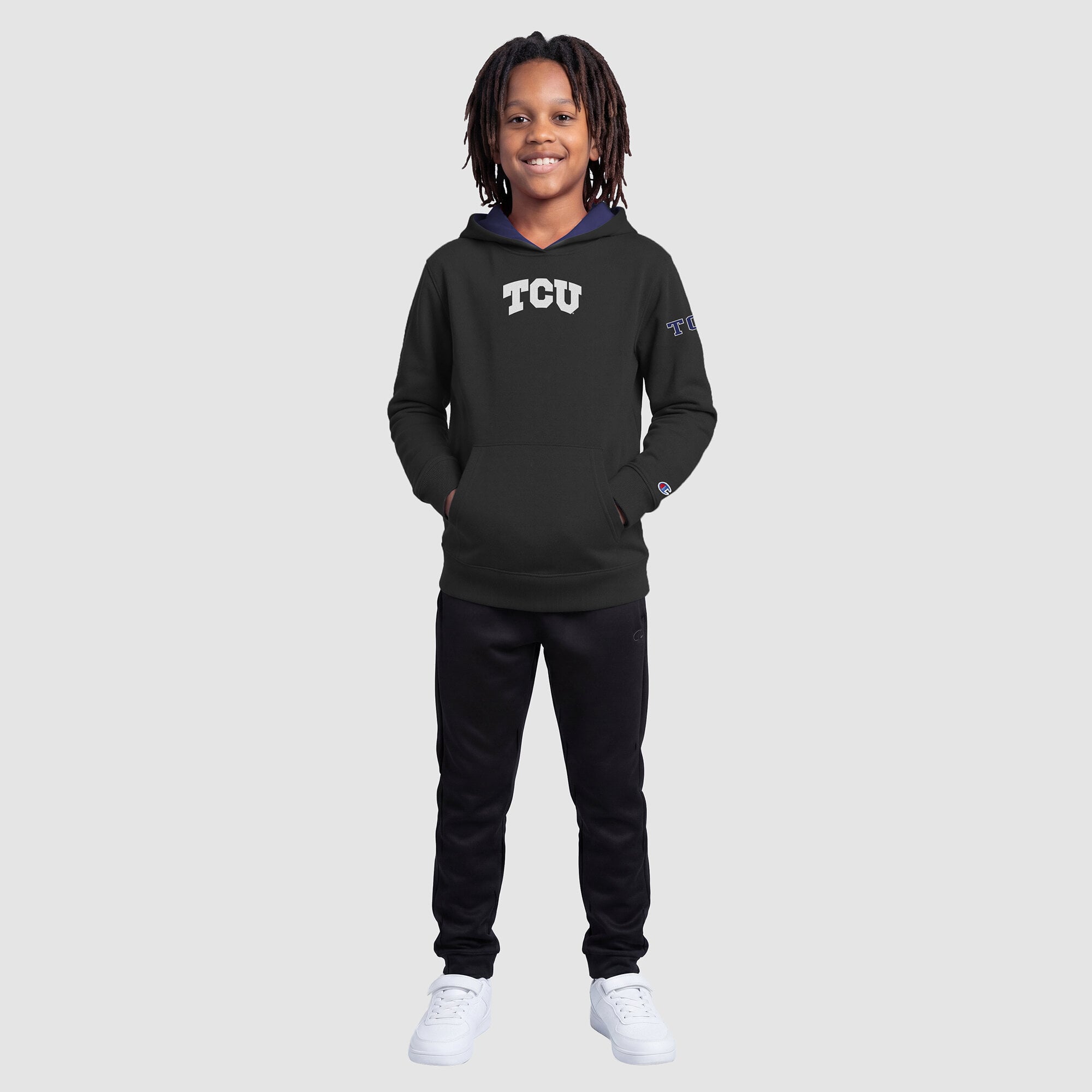 Sweat à capuche en polaire Youth Champion Black TCU Horned Frogs