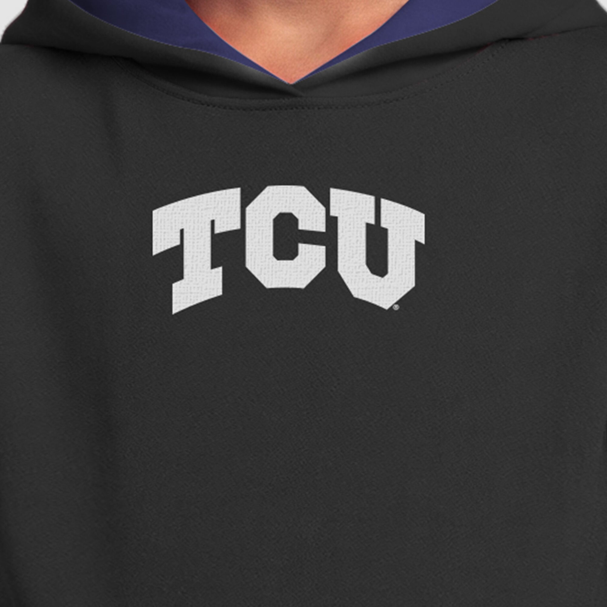 Sweat à capuche en polaire Youth Champion Black TCU Horned Frogs