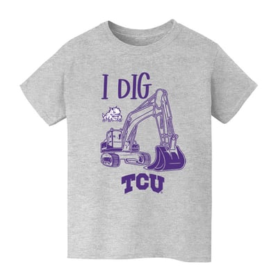 TCU Horned Frogs Vive La Fete Youth Excavator T-Shirt - Gray
