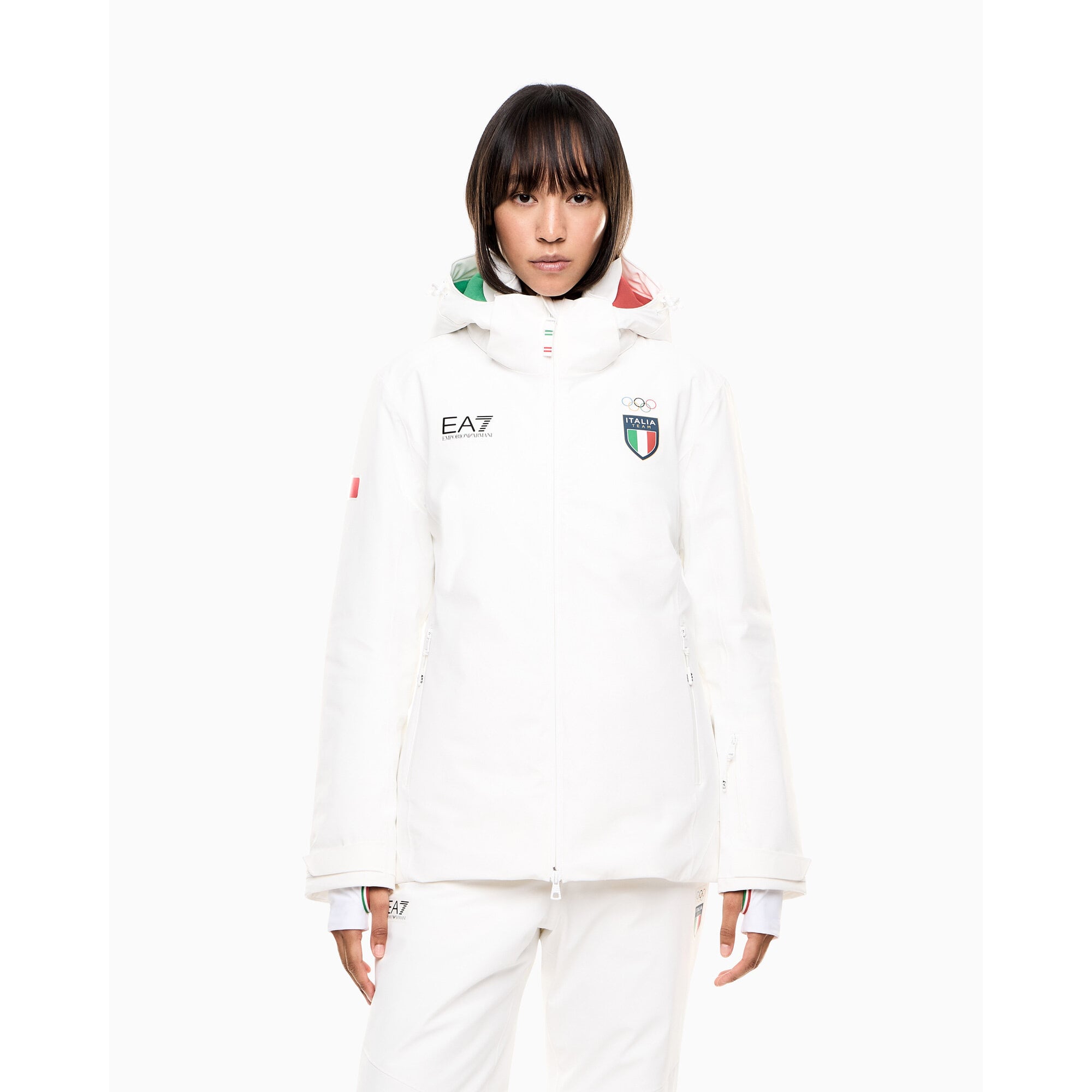 Armani Ski Jacket Veste Armani Blanche Team Italy EA7 Emporio 