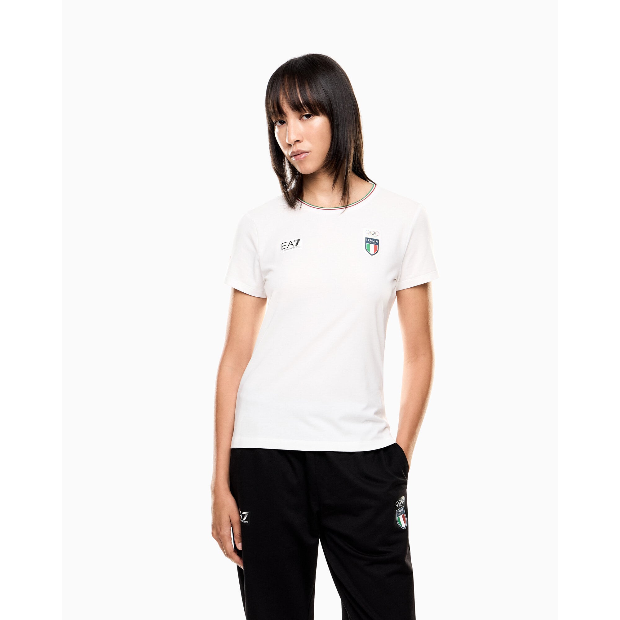 チームイタリア EA7 エンポリオ アルマーニ Tシャツ - ホワイト 
