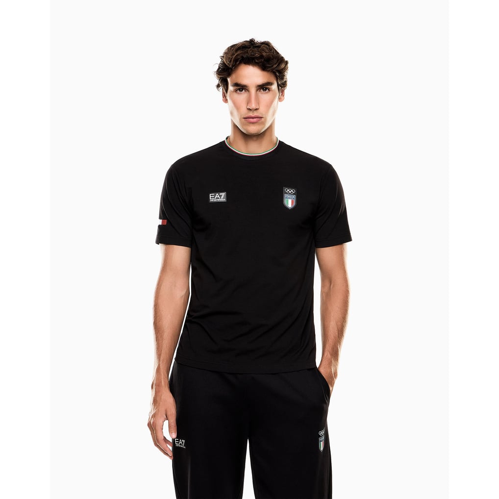 チームイタリア EA7 エンポリオ アルマーニ Tシャツ - ブラック