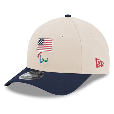 Team USA New Era Paralympics Chrome 9FORTY Adjustable Hat - Cream
