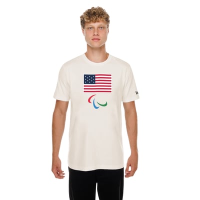  Team USA New Era Paralympics Chrome T-Shirt - Cream