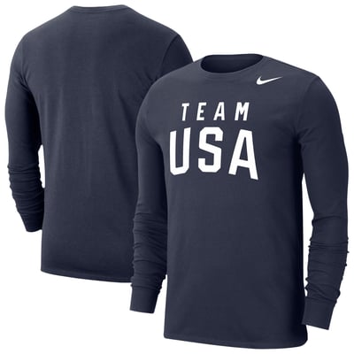  Team USA Nike Dri-FIT Long Sleeve T-Shirt - Navy