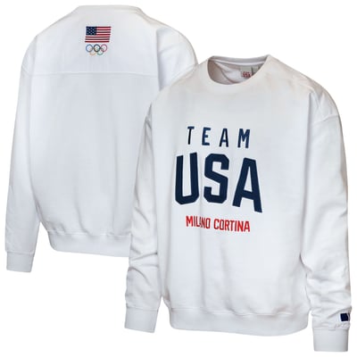  Team USA Outerstuff 2026 Winter Olympics Milano Cortina Fleece Crewneck Sweatshirt - White