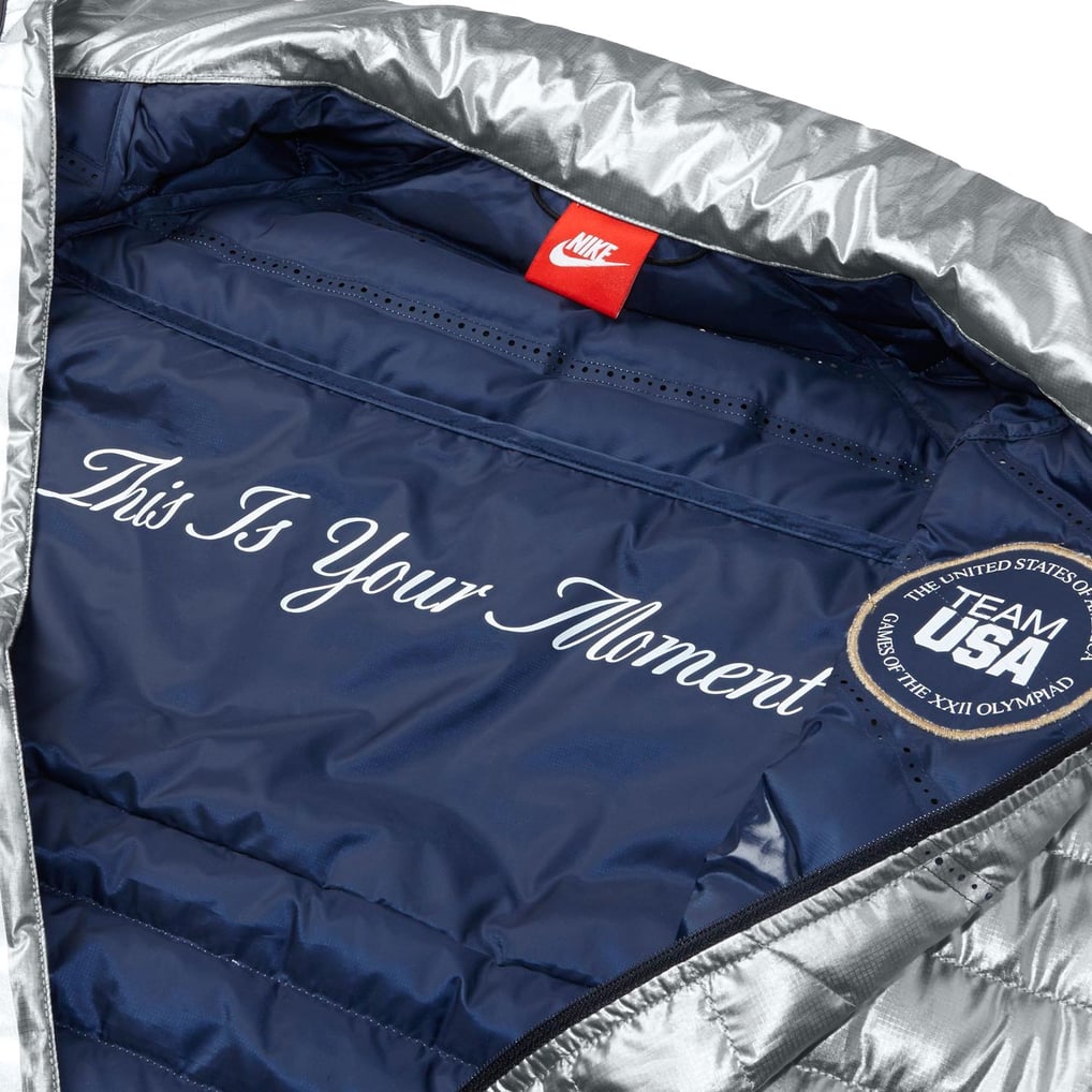 Nike USA 2014 Winter Olympics Aeroloft Full Zip Puffer Jacket - Silver