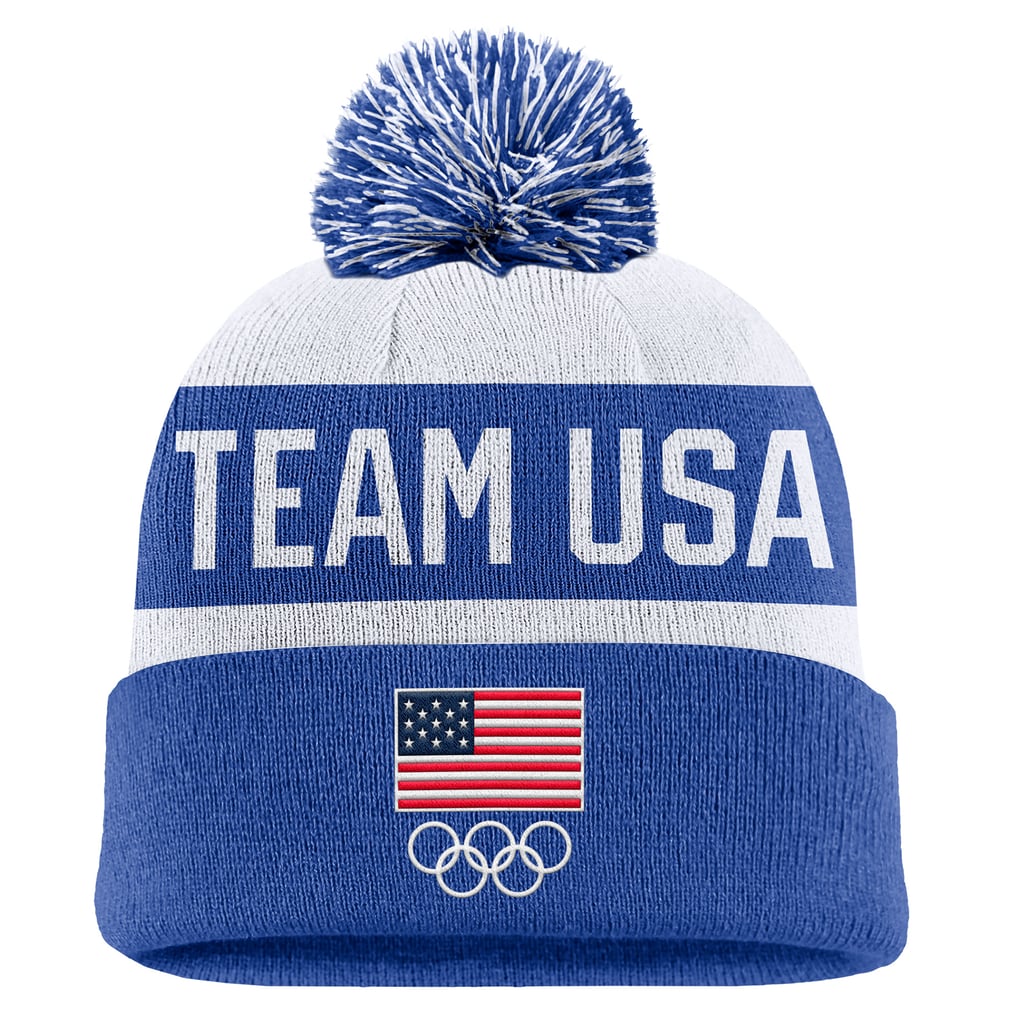 USA Winter Olympics Beanie Hat Blue. No Pom Pom Pouf on Top.  Adult.  Nike. Winter Olympics Team USA Nike Performance Cuffed Knit Beanie  main image 4
