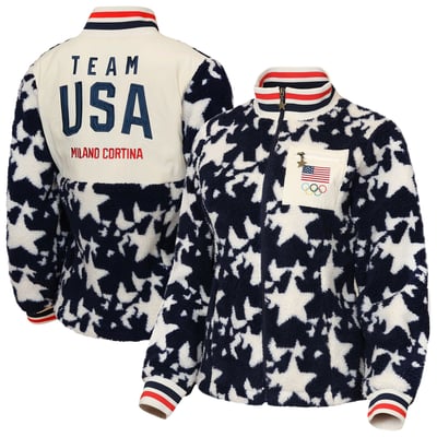 Team USA Outerstuff Women's Milano Cortina 2026 Winter Olympics Full-Zip Sherpa Jacket - Navy