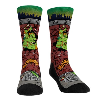  Teenage Mutant Ninja Turtles Rock Em Unisex Michelangelo Breakout Crew Socks