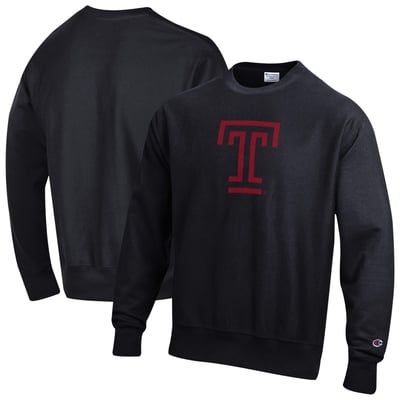 Temple Owls Champion Reverse Weave Sweatshirt - Black