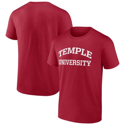 Temple Owls Basic Arch T-Shirt - Cherry