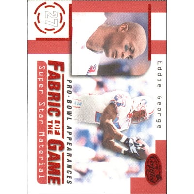 1999 Leaf Certified Fabric of the Game #FG12 Eddie George/500