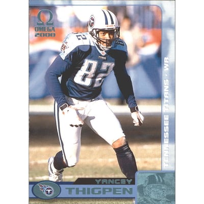 2000 Pacific Omega Platinum Blue #143 Yancey Thigpen