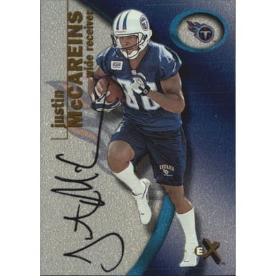 2001 E-X Rookie Autographs #105 Justin McCareins/375*