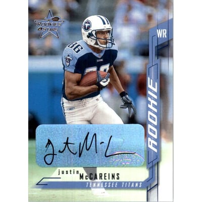 2001 Leaf Rookies and Stars Rookie Autographs #235 Justin McCareins