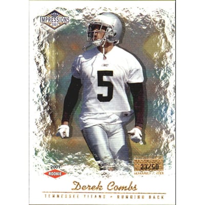 2001 Pacific Impressions Premiere Date #191 Derek Combs