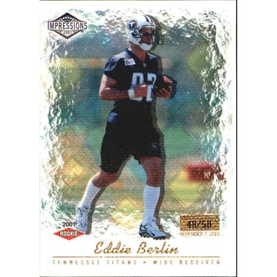 2001 Pacific Impressions Premiere Date #213 Eddie Berlin