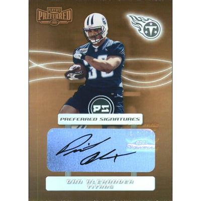 2001 Playoff Preferred Signatures Bronze #18 Dan Alexander