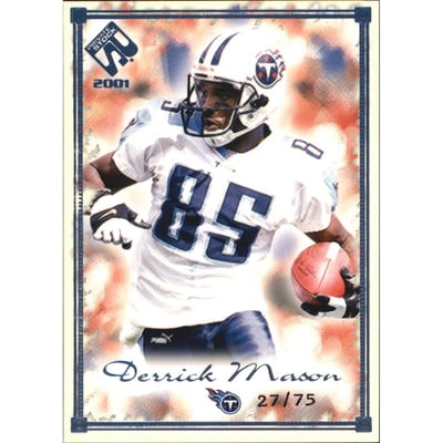2001 Private Stock Blue Framed #96 Derrick Mason