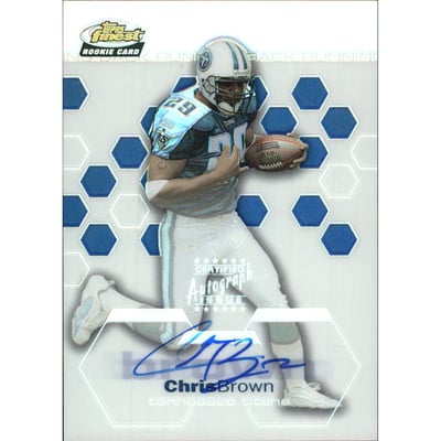 2003 Finest Refractors #134 Chris Brown AU