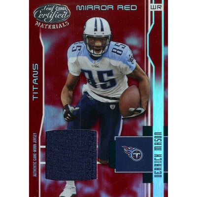 2003 Leaf Certified Materials Mirror Red #128 Derrick Mason