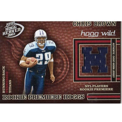 2003 Playoff Hogg Heaven Hogg Wild #215 Chris Brown JSY