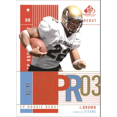 2003 SP Game Used Edition Gold Rookies #110 Chris Brown