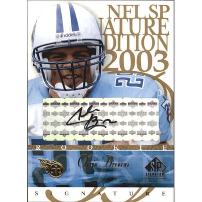 2003 SP Signature Autographs Black Ink #CB Chris Brown